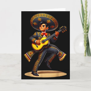 Tarjeta Sombrero divertido de mariachi Cinco De Mayo hombr