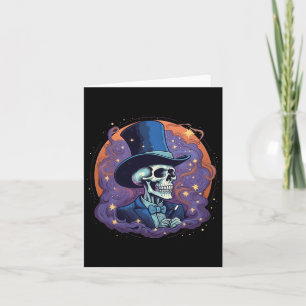 Tarjeta Sombrero magnético estrella humo Calavera Hallowee