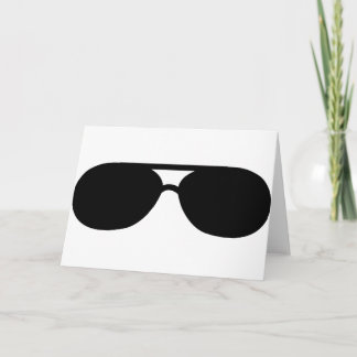 Tarjeta sombrillas de gafas de sol de proxeneta