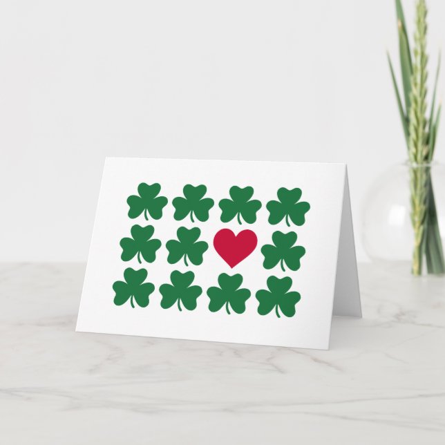 Tarjeta Sombrosos corazones rojos (Anverso)
