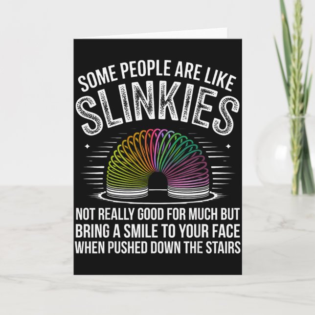Tarjeta Some People Are Like Slinkies Funny Humor Retro Sa (Anverso)