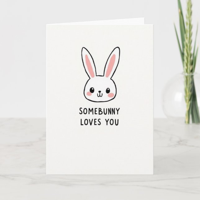 Tarjeta Somebunny Loves You Art Card (Anverso)