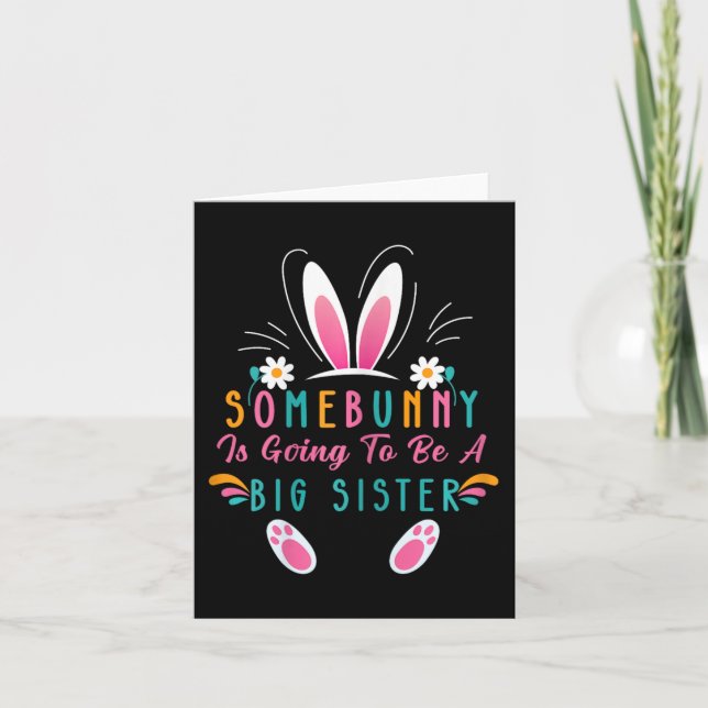 Tarjeta Somebunny Va A Ser Una Gran Hermana De Pascua (Anverso)