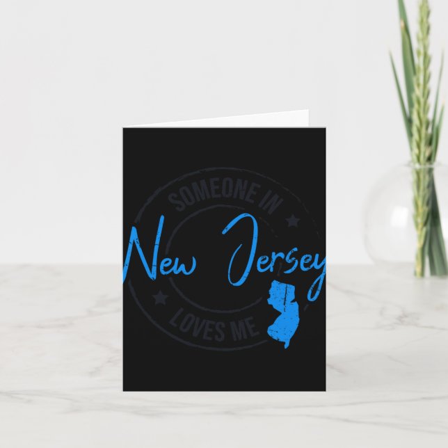 Tarjeta Someone In New Jersey Loves Me New Jersey  (Anverso)