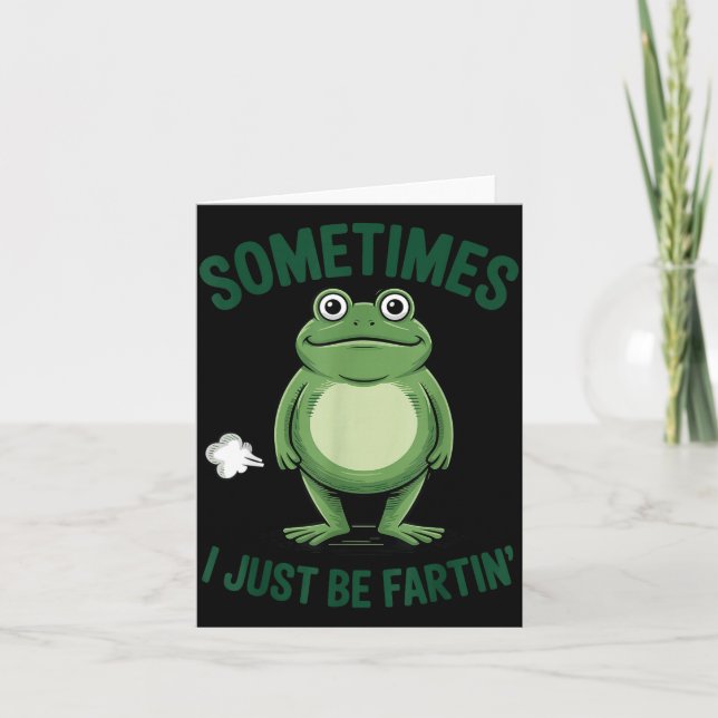 Tarjeta Sometimes I Just Be Farting Frog Christmas Funny F (Anverso)
