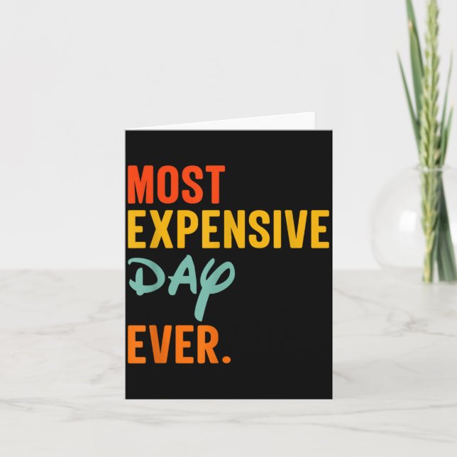 Tarjeta Sommas Most Expensive Day Ever Funny Family Vacati (Anverso)