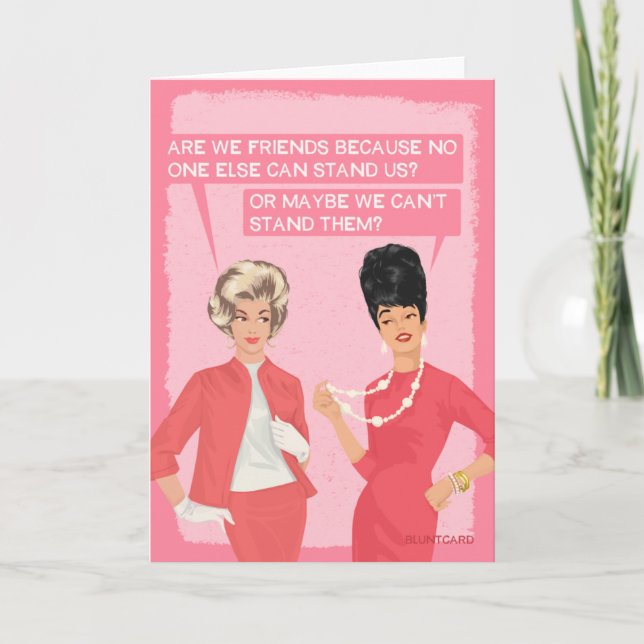 Tarjeta Somos amigos. (Anverso)