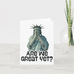 Tarjeta ¿Somos geniales, pero contra Trump, estatua del hu