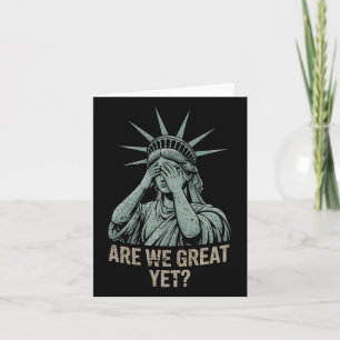Tarjeta ¿Somos geniales, pero contra Trump, estatua del hu