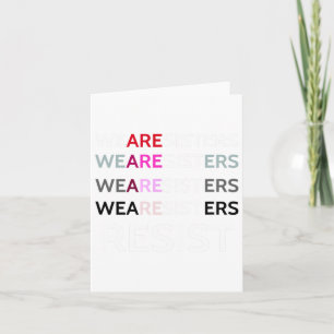 Tarjeta Somos hermanas resistentes a la mujer feminista pa