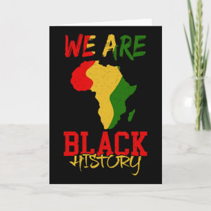 Tarjeta Somos Mes de la Historia Negra Mapa de África Afro