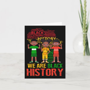 Tarjeta Somos niños afroamericanos en el mes de la histori