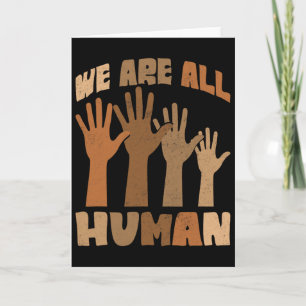 Tarjeta Somos Todos Humanos Melanina Historia Negra Afroam