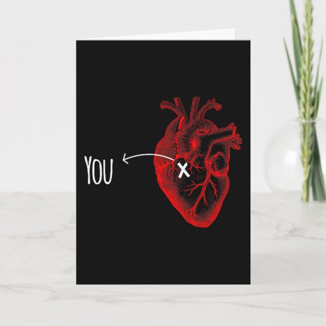 Tarjeta Son Anatómicos En Mi Corazón Pareja San Valentín  (Anverso)