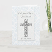 Son Christening Blessings Personalizado Date con C