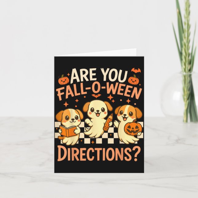 Tarjeta Son direcciones de otoño o ween maestro perro de H (Anverso)