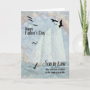 Tarjeta Son in Law on Father's Day Sailing the Seas Card