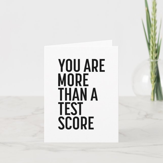 Tarjeta Son Más Que Una Prueba Puntuación De Prueba Día De (Anverso)