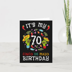 Tarjeta Son mis 70 años Cinco De Mayo Niños Camisas 5