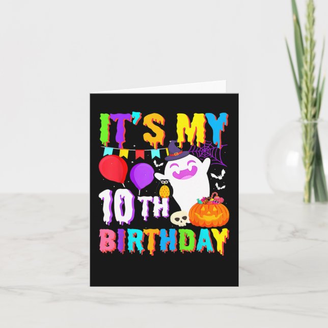 Tarjeta Son mis décimos regalos de cumpleaños la calabaza  (Anverso)