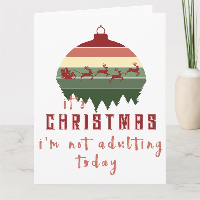 Tarjeta Son Navidades que hoy no soy adulta (Anverso)