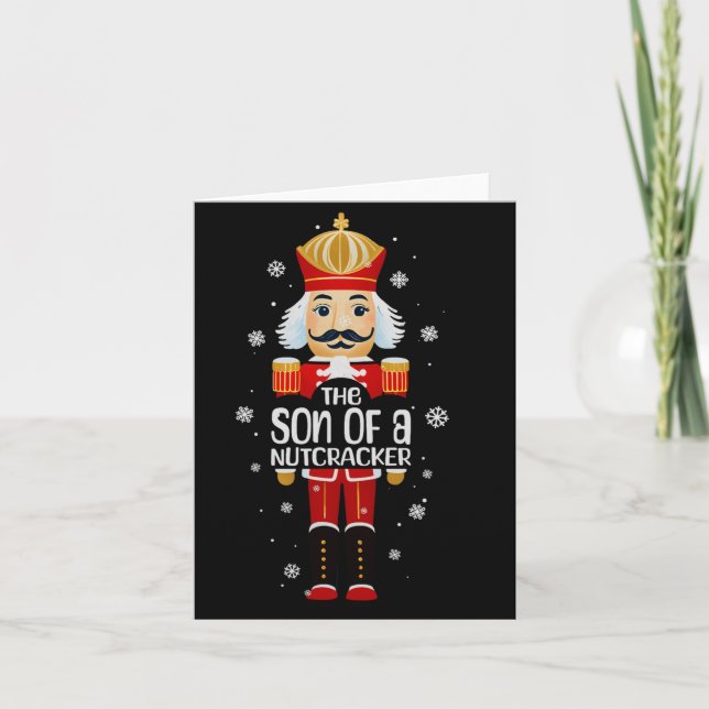 Tarjeta Son Of A Nutcracker Funny Christmas Family Matchin (Anverso)