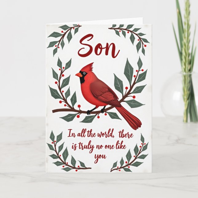 Tarjeta Son You Are Unique Cardinal Card (Anverso)