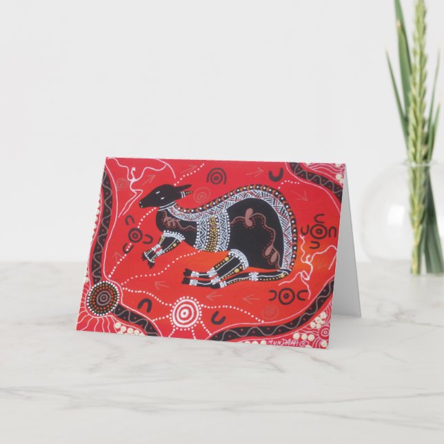 Tarjeta Soñando canguro (Anverso)