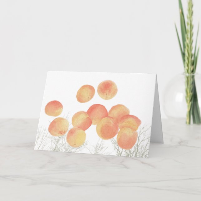 Tarjeta Soñando con albaricoques en invierno (Anverso)