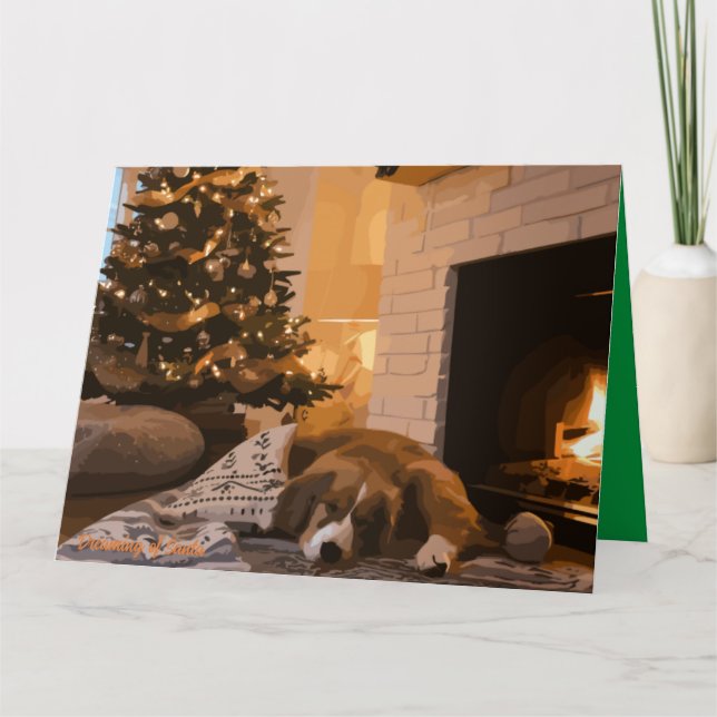 Tarjeta Soñando con Santa (Anverso)