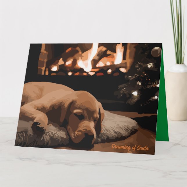 Tarjeta Soñando con Santa (Anverso)