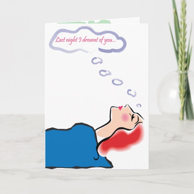 Tarjeta Soñando - Recibir Saludos Adquiridos (Anverso)