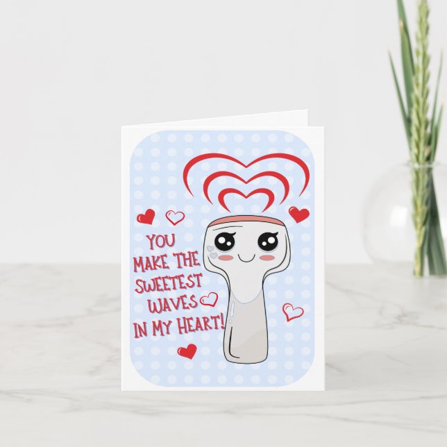 Tarjeta Sonda de Sonografía Amor Haciendo Olas (Anverso)