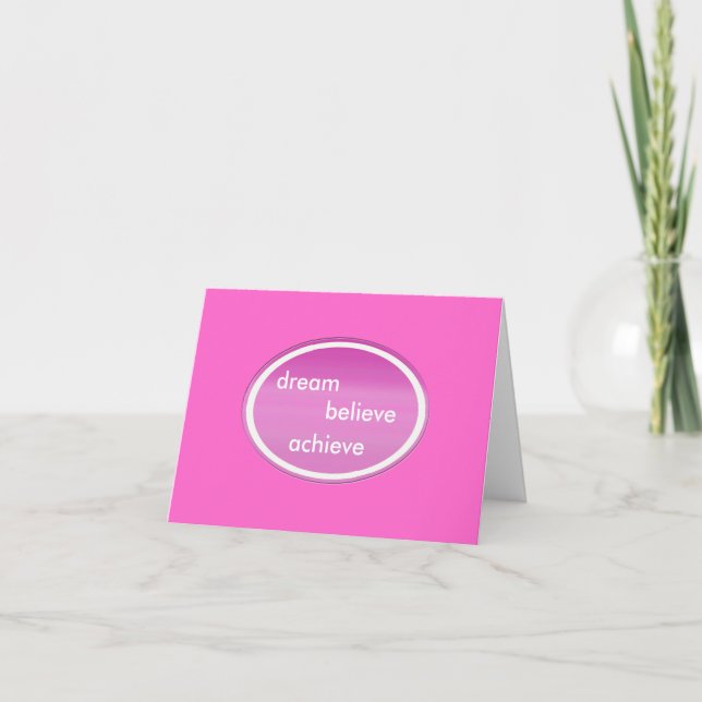 Tarjeta soñe, crea, alcance el notecard (Anverso)