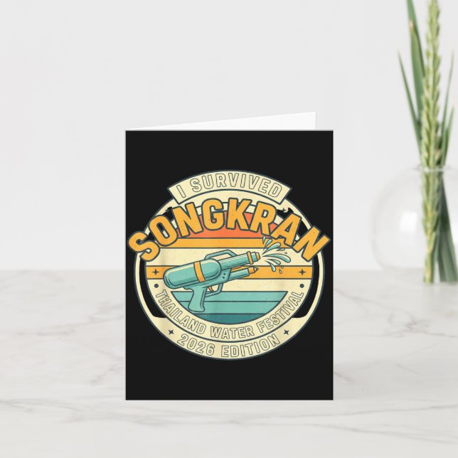 Tarjeta Songkran 2026 Survivor Funny Thai New Year  (Anverso)