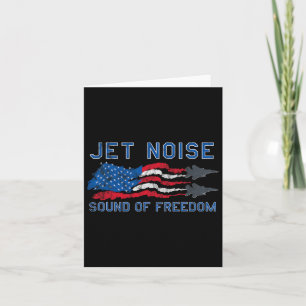 Tarjeta Sonido De Libertad Jet Ruido Bandera Estadounidens