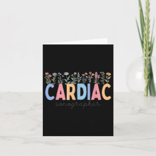 Tarjeta Sonógrafo cardíaco Flor silvestre Sono cardiovascu