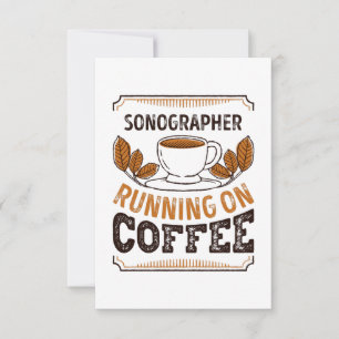 Tarjeta Sonógrafo corriendo en un regalo para Cafetería