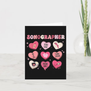 Tarjeta Sonógrafo Día de San Valentín del corazón Ultrason