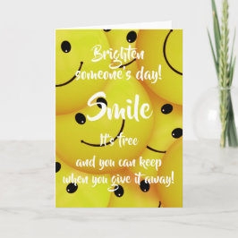 Tarjeta Sonreír, alentar la amabilidad