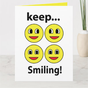 Tarjeta Sonríe Cara Sonriente Sigue Sonriendo Sonrisa