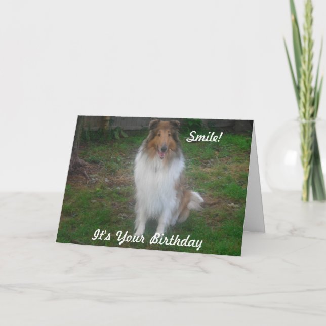 Tarjeta Sonríe, es tu cumpleaños (Anverso)