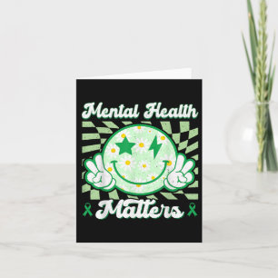 Tarjeta Sonríe Feliz Cara, Flor, Salud Mental Consciente