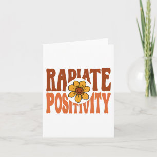 Tarjeta Sonríe Flor Retro Irradia Positividad