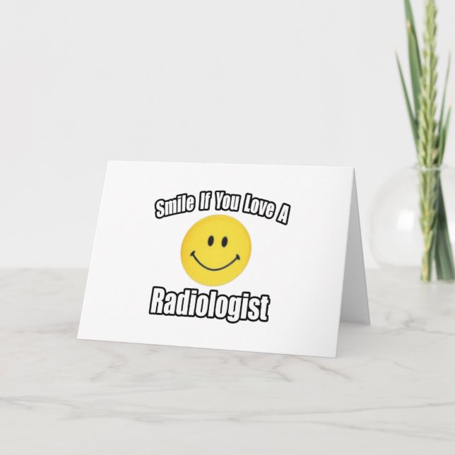 Tarjeta Sonríe si amas a un radiólogo (Anverso)