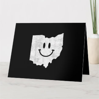 Tarjeta Sonriendo en OH - Cara divertida Ohio feliz
