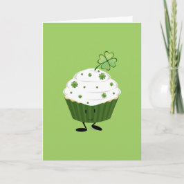Tarjeta Sonriente quequito del día de San Patricio