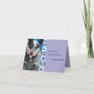 Tarjeta Sonriente saludo de cumpleaños de perro de ganado