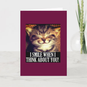 Tarjeta Sonrío cuando pienso en ti