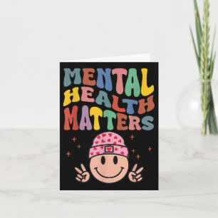 Tarjeta Sonrisa Cuidada Cara Flor Salud Mental S Concienci